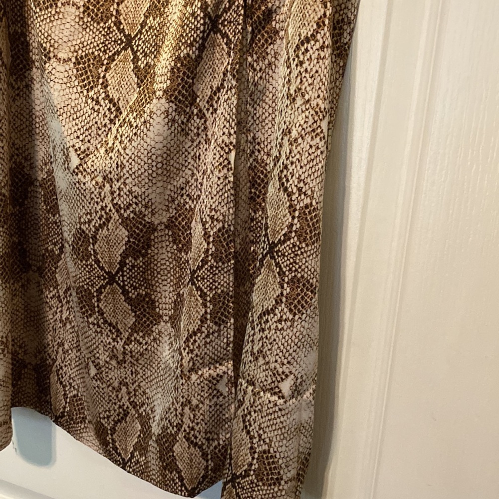 NWT- BROWN SNAKESKIN SKIRT - Picture 5 of 7
